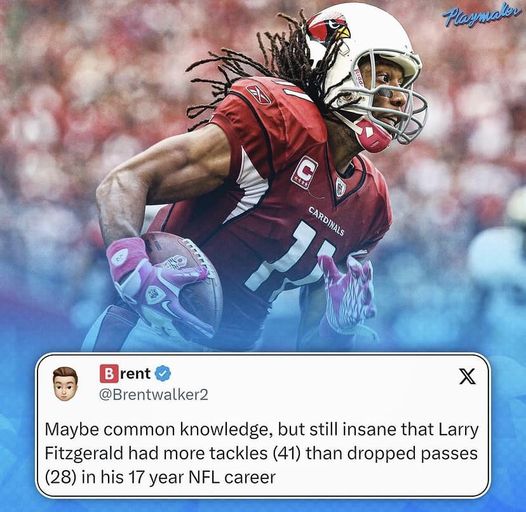 CRAZY STAT!  #NFL #Football #NFLFootball #NFLNews #NFLMemes #Sports #XZEmpire #XZSports #LarryFitzgerald #Cardinals #AZCardinals